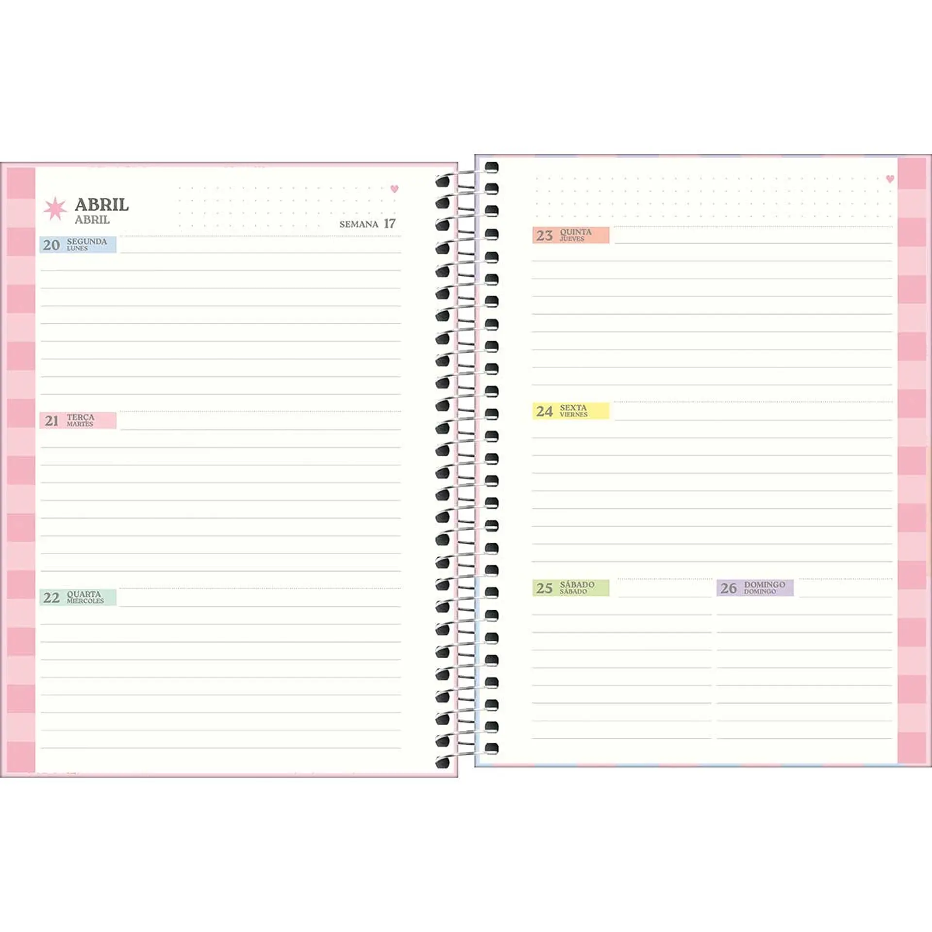 AGENDA / PLANNER 2026 M7 VISTA SEMANAL HAPPY DAMASCO - TILIBRA 11