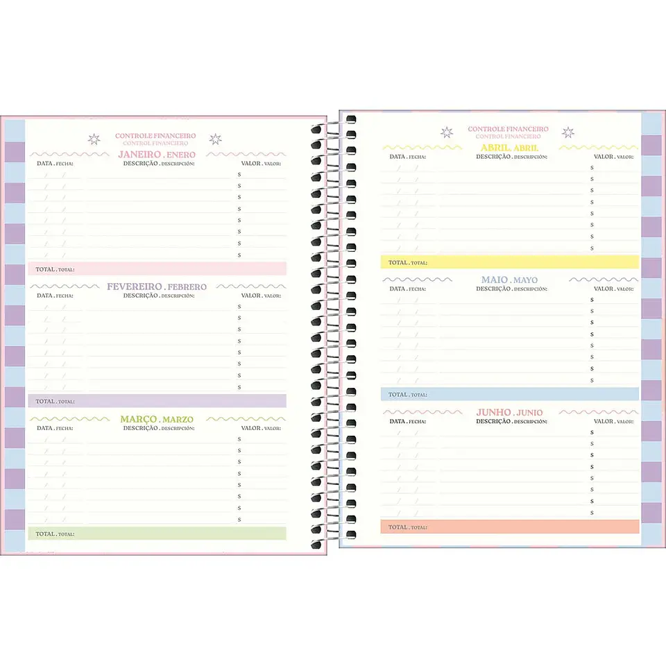AGENDA / PLANNER 2026 M7 VISTA SEMANAL HAPPY ROSADO - TILIBRA 6