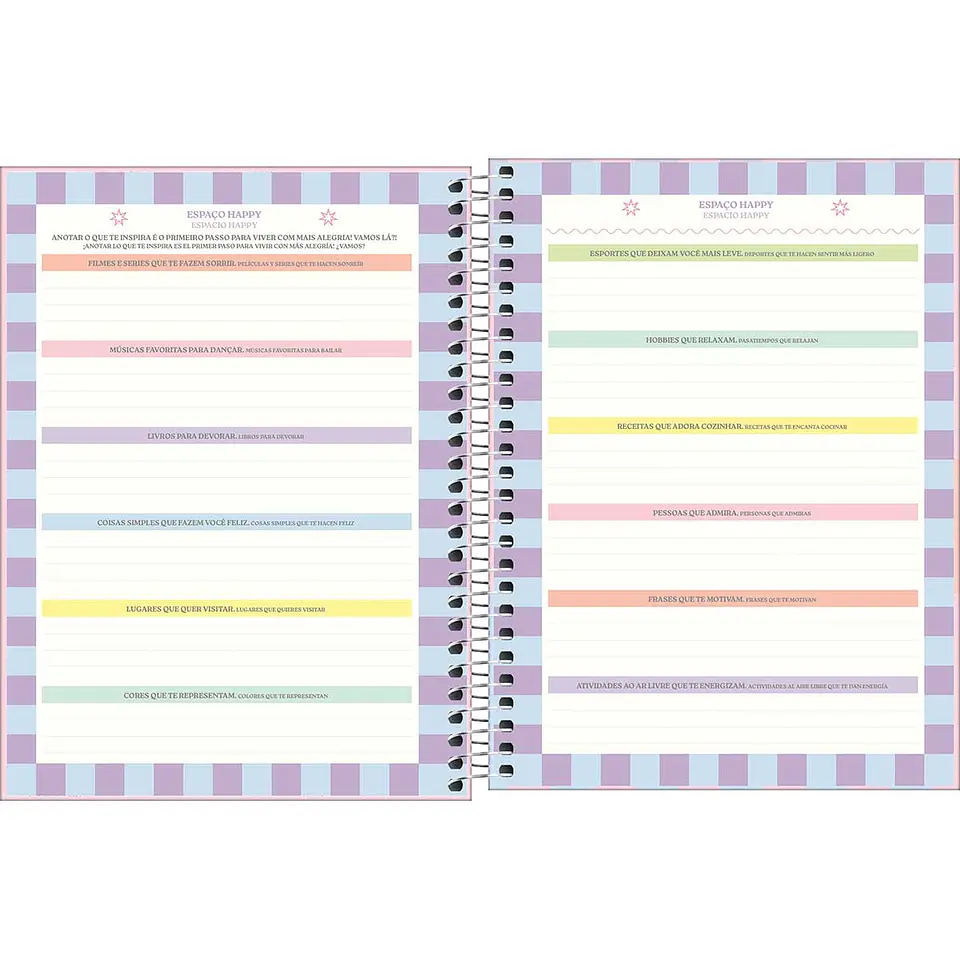 AGENDA / PLANNER 2026 M7 VISTA SEMANAL HAPPY ROSADO - TILIBRA 7