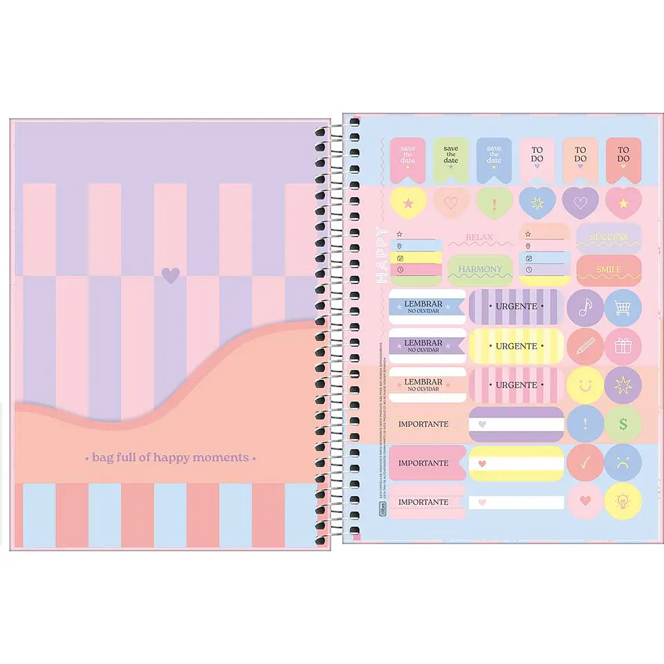 AGENDA / PLANNER 2026 M7 VISTA SEMANAL HAPPY LILA - TILIBRA 3
