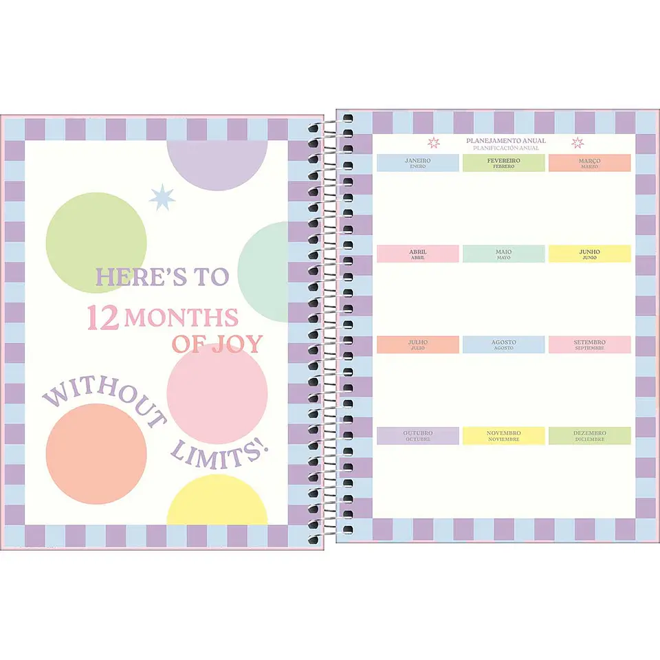 AGENDA / PLANNER 2026 M7 VISTA SEMANAL HAPPY LILA - TILIBRA 4