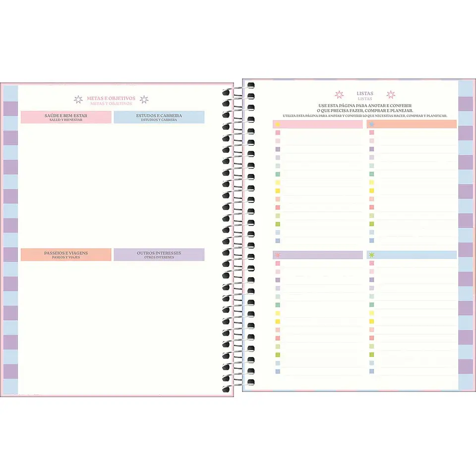 AGENDA / PLANNER 2026 M7 VISTA SEMANAL HAPPY LILA - TILIBRA 5