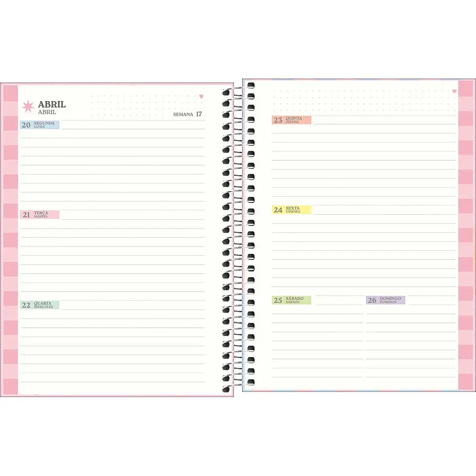 AGENDA / PLANNER 2026 M7 VISTA SEMANAL HAPPY LILA - TILIBRA 11