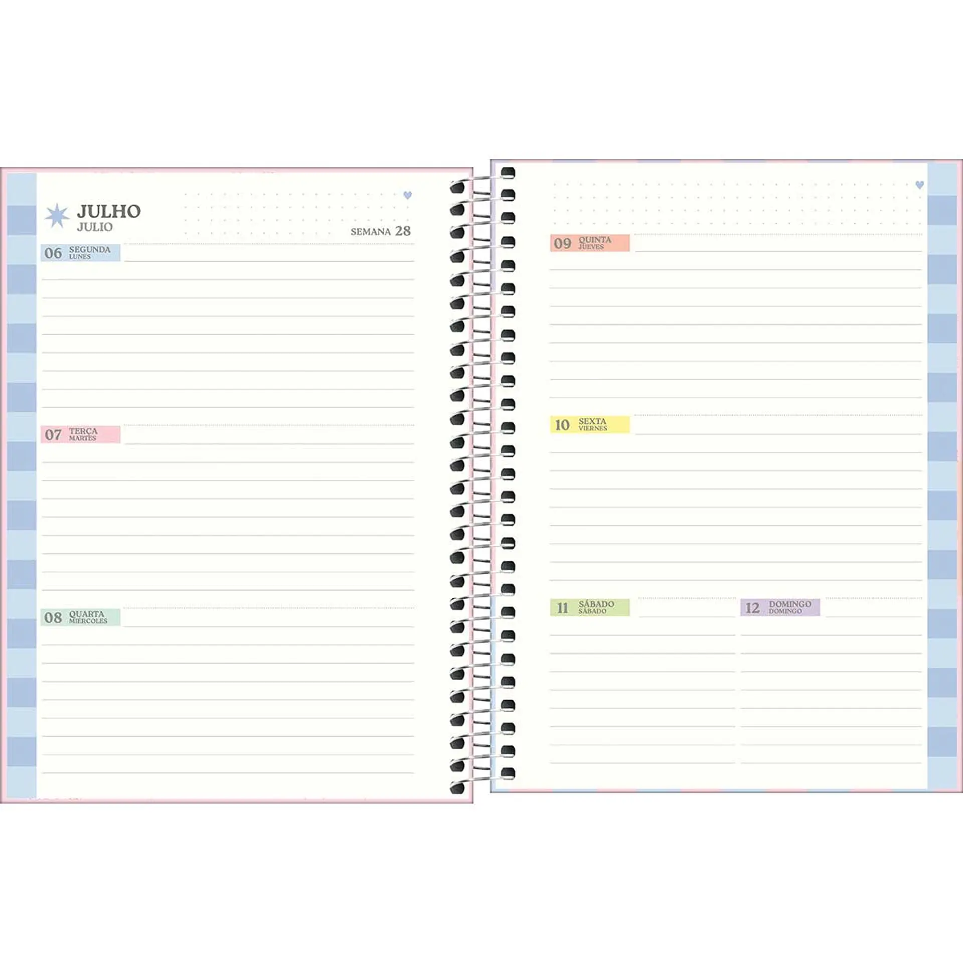 AGENDA / PLANNER 2026 M7 VISTA SEMANAL HAPPY LILA - TILIBRA 13