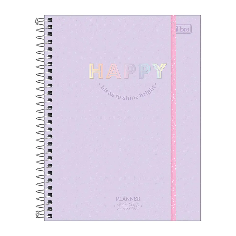 AGENDA / PLANNER 2026 M7 VISTA SEMANAL HAPPY LILA - TILIBRA 1