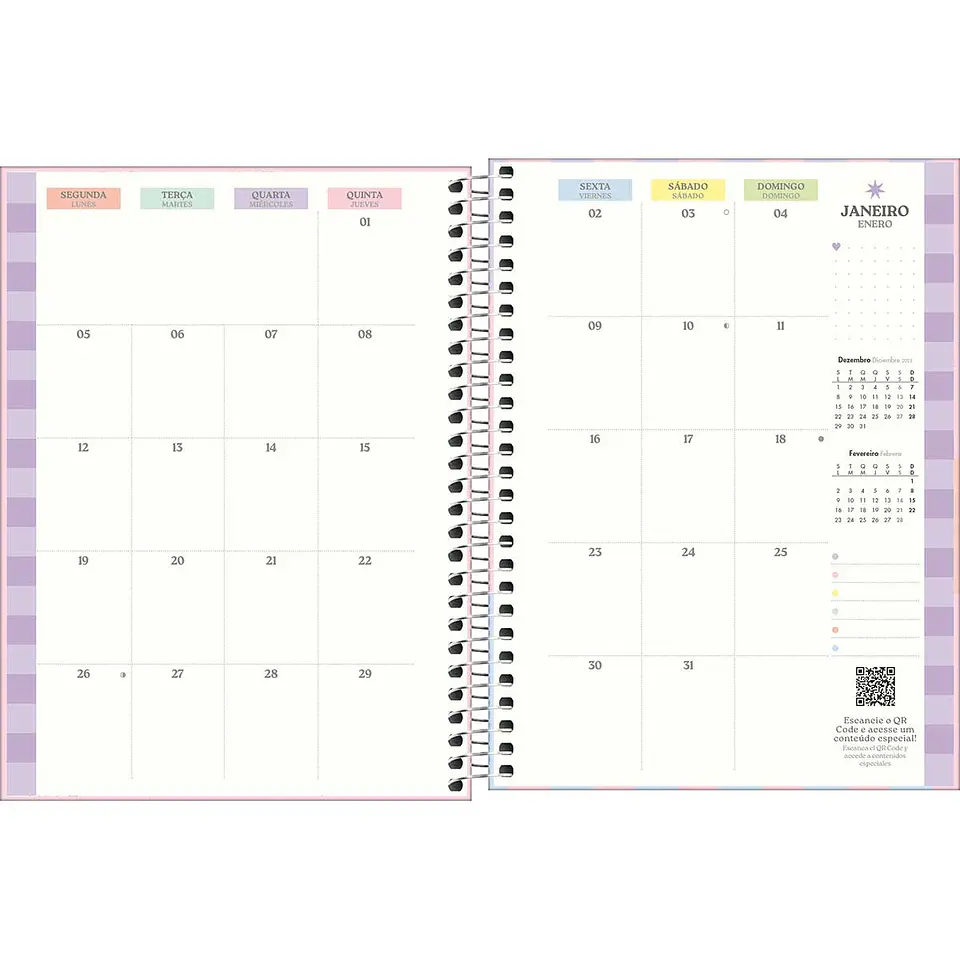 AGENDA / PLANNER 2026 M7 VISTA SEMANAL HAPPY CELESTE - TILIBRA 8