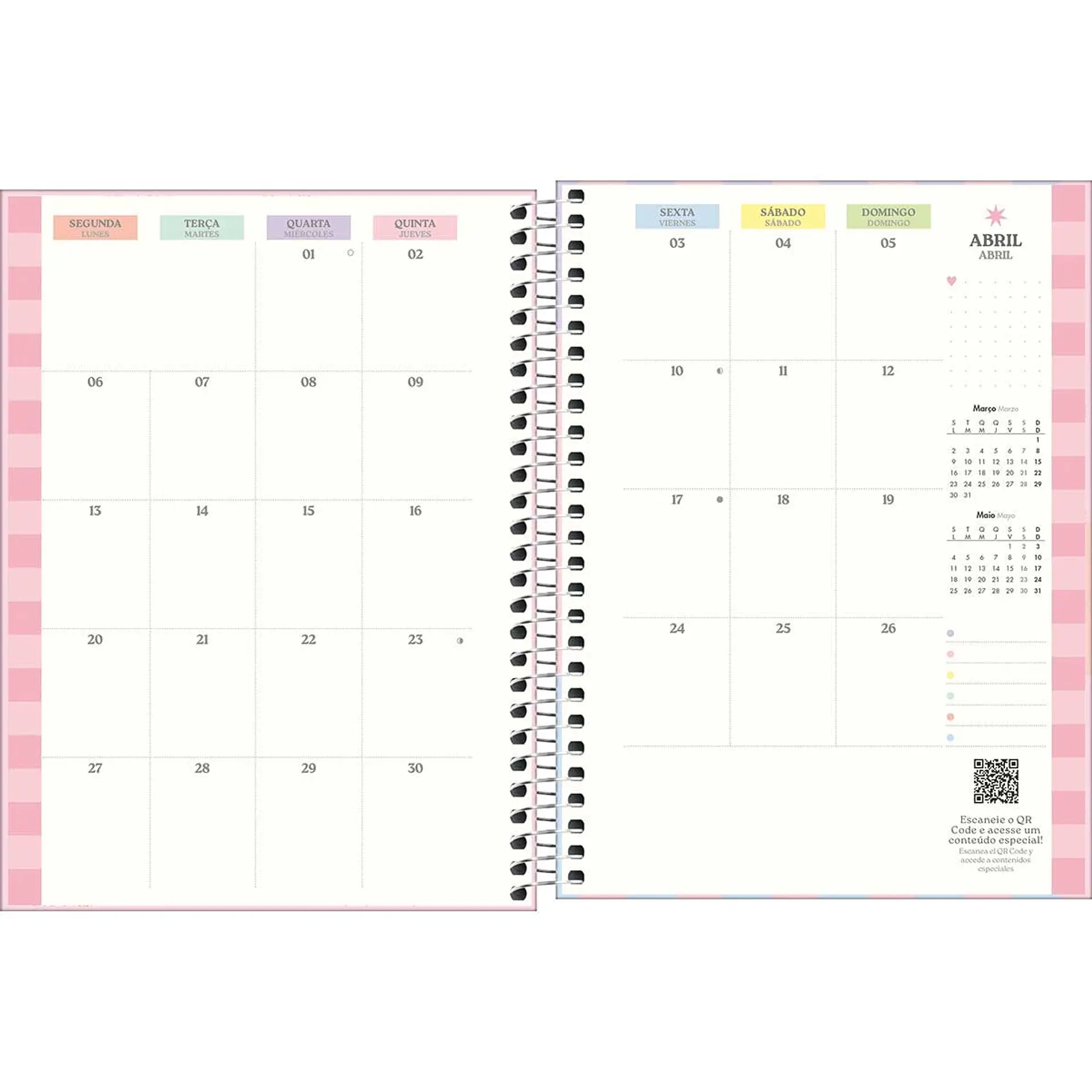 AGENDA / PLANNER 2026 M7 VISTA SEMANAL HAPPY CELESTE - TILIBRA 10