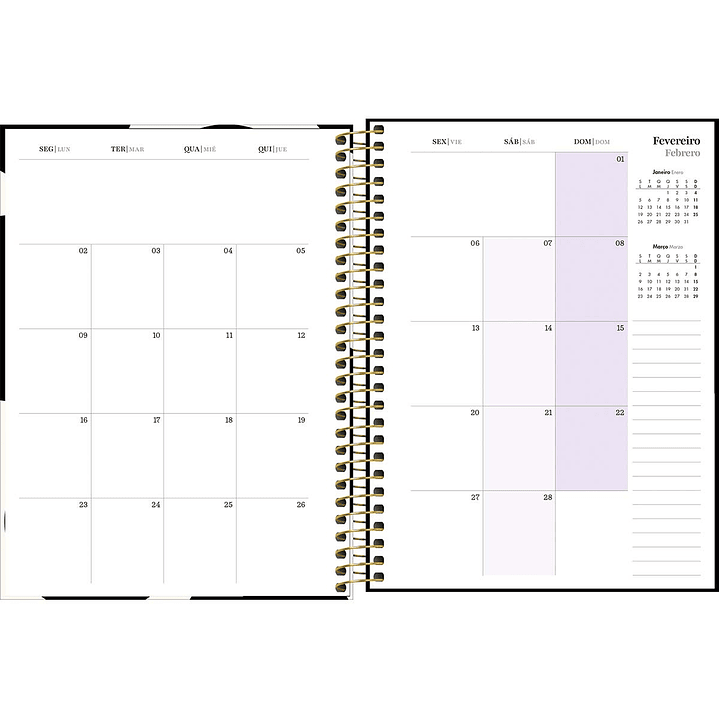 AGENDA / PLANNER 2026 M7 VISTA SEMANAL WEST VILLAGE PUNTOS - TILIBRA 9