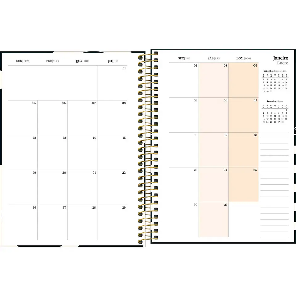 AGENDA / PLANNER 2026 M7 VISTA SEMANAL WEST VILLAGE RAYAS - TILIBRA 7
