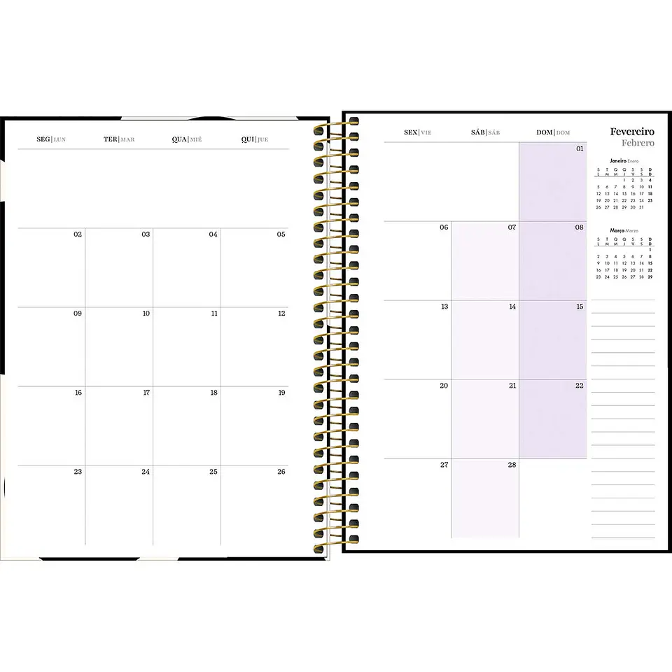 AGENDA / PLANNER 2026 M7 VISTA SEMANAL WEST VILLAGE RAYAS - TILIBRA 9