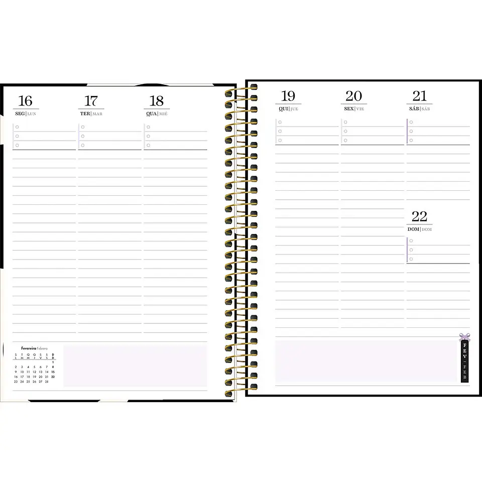 AGENDA / PLANNER 2026 M7 VISTA SEMANAL WEST VILLAGE RAYAS - TILIBRA 10
