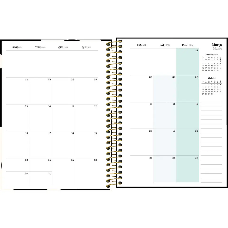 AGENDA / PLANNER 2026 M7 VISTA SEMANAL WEST VILLAGE RAYAS - TILIBRA 11