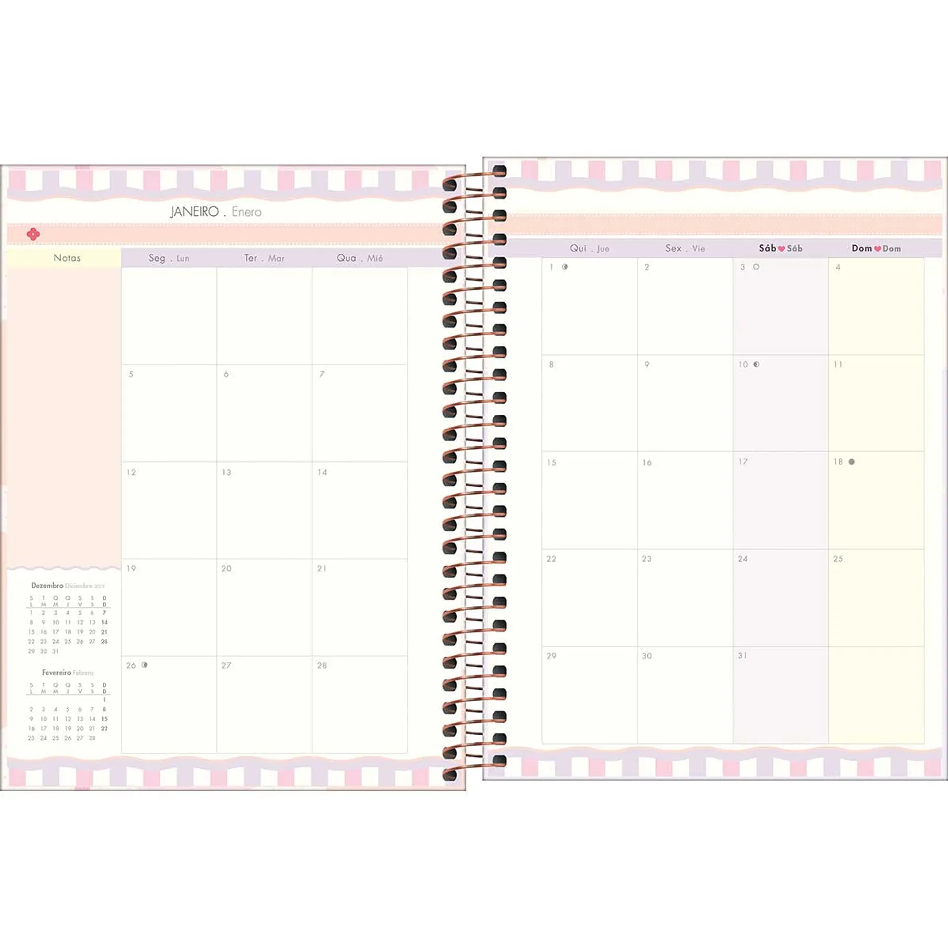 AGENDA / PLANNER 2026 M7 VISTA SEMANAL SOHO LILA - TILIBRA 9
