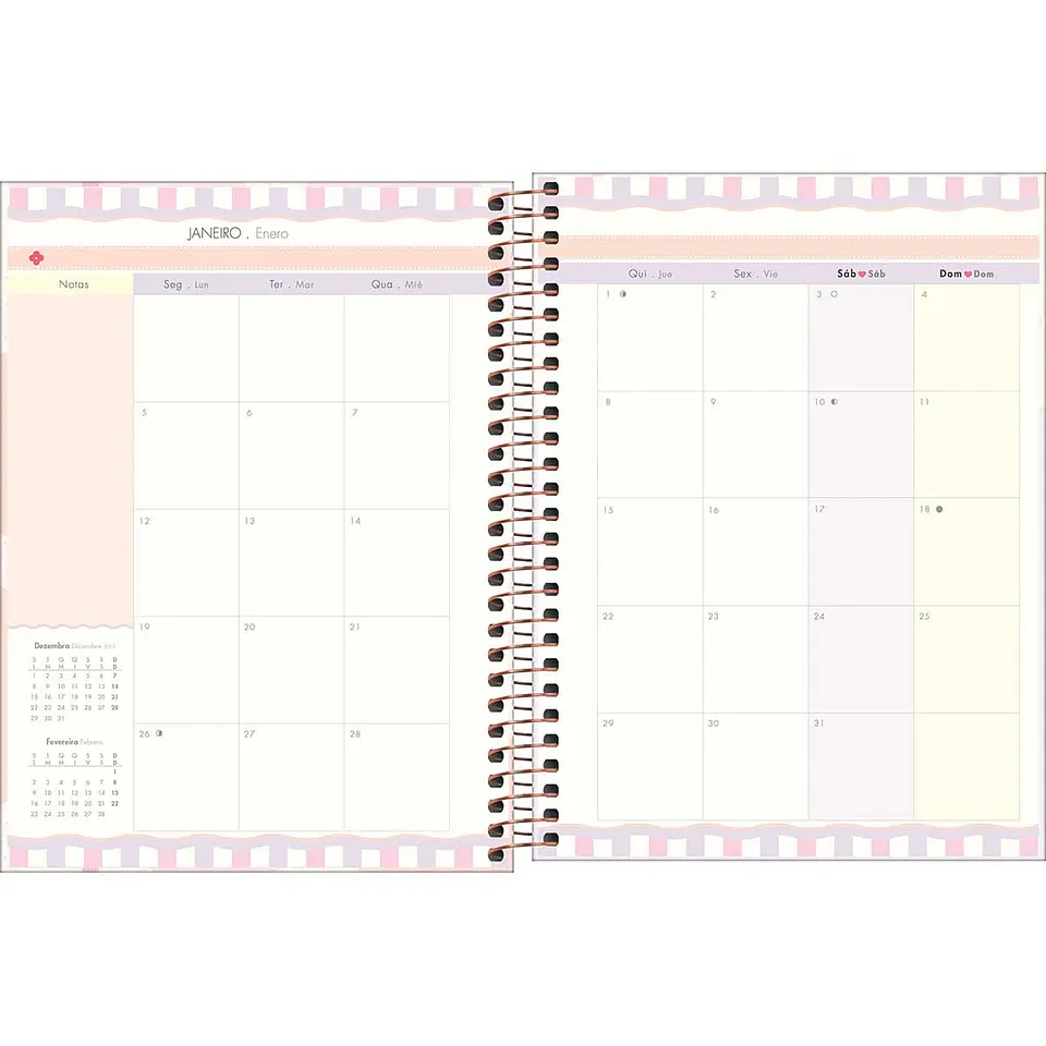 AGENDA / PLANNER 2026 M7 VISTA SEMANAL SOHO LILA - TILIBRA 9