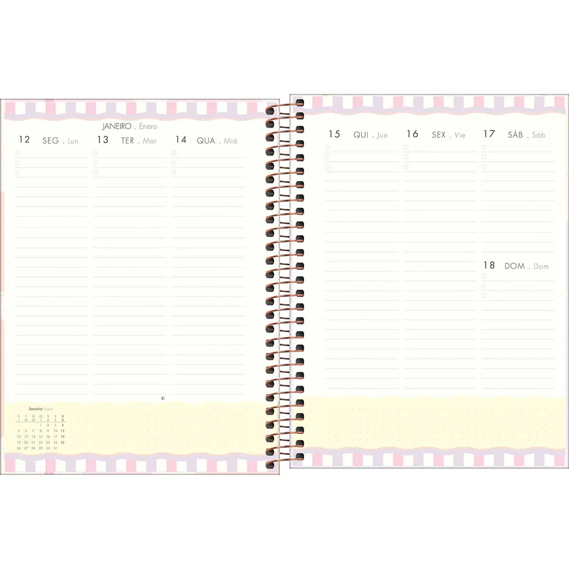 AGENDA / PLANNER 2026 M7 VISTA SEMANAL SOHO LILA - TILIBRA 10