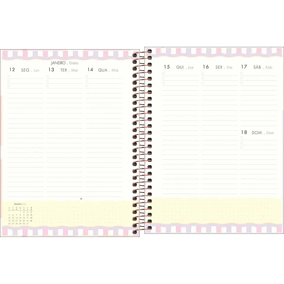 AGENDA / PLANNER 2026 M7 VISTA SEMANAL SOHO LILA - TILIBRA 10