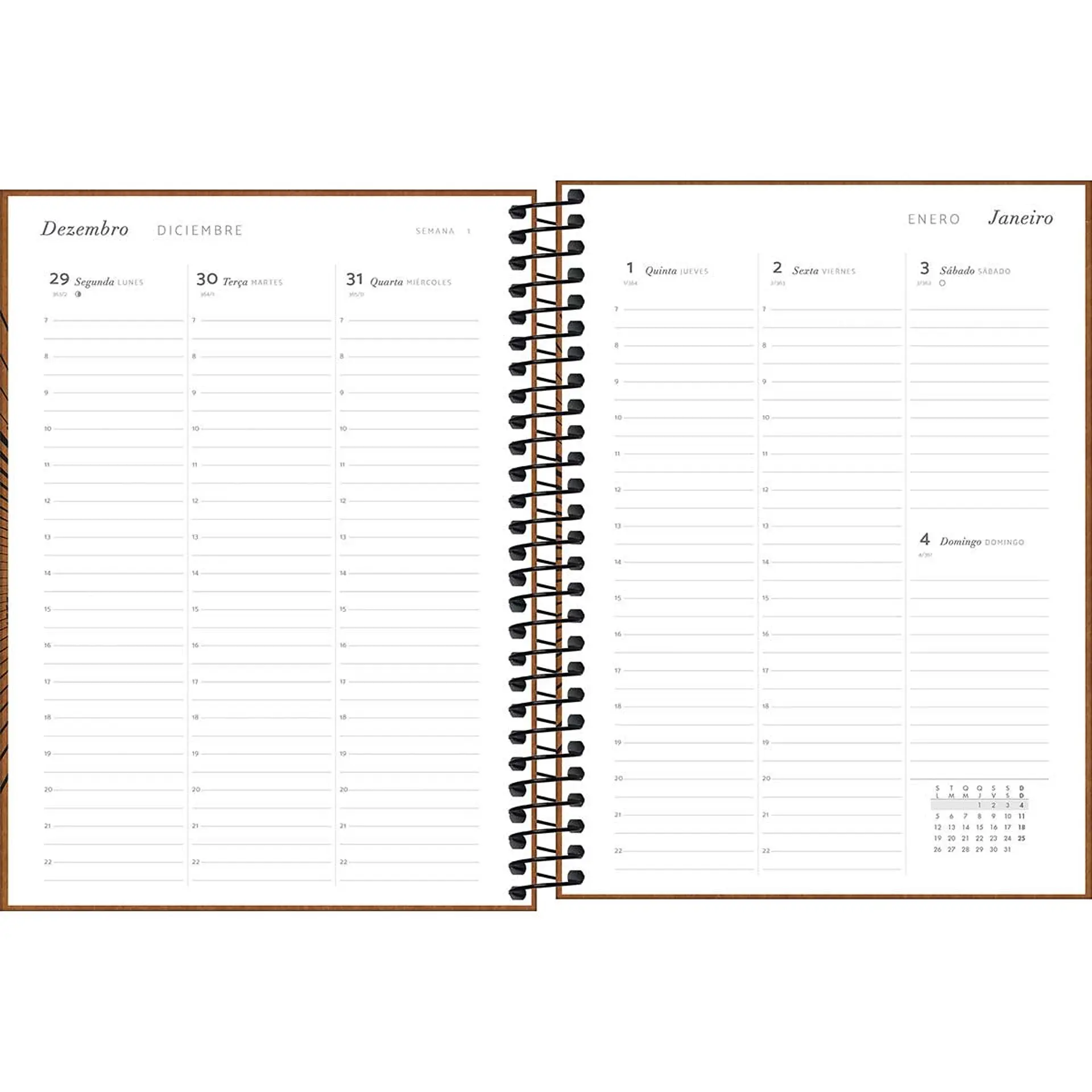  AGENDA / PLANNER 2026 M7 VISTA SEMANAL PRATIKA BORDO - TILIBRA 4