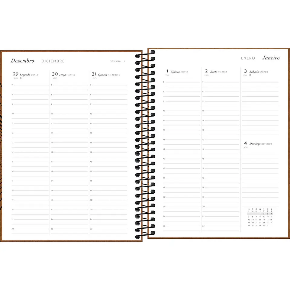  AGENDA / PLANNER 2026 M7 VISTA SEMANAL PRATIKA BORDO - TILIBRA 4