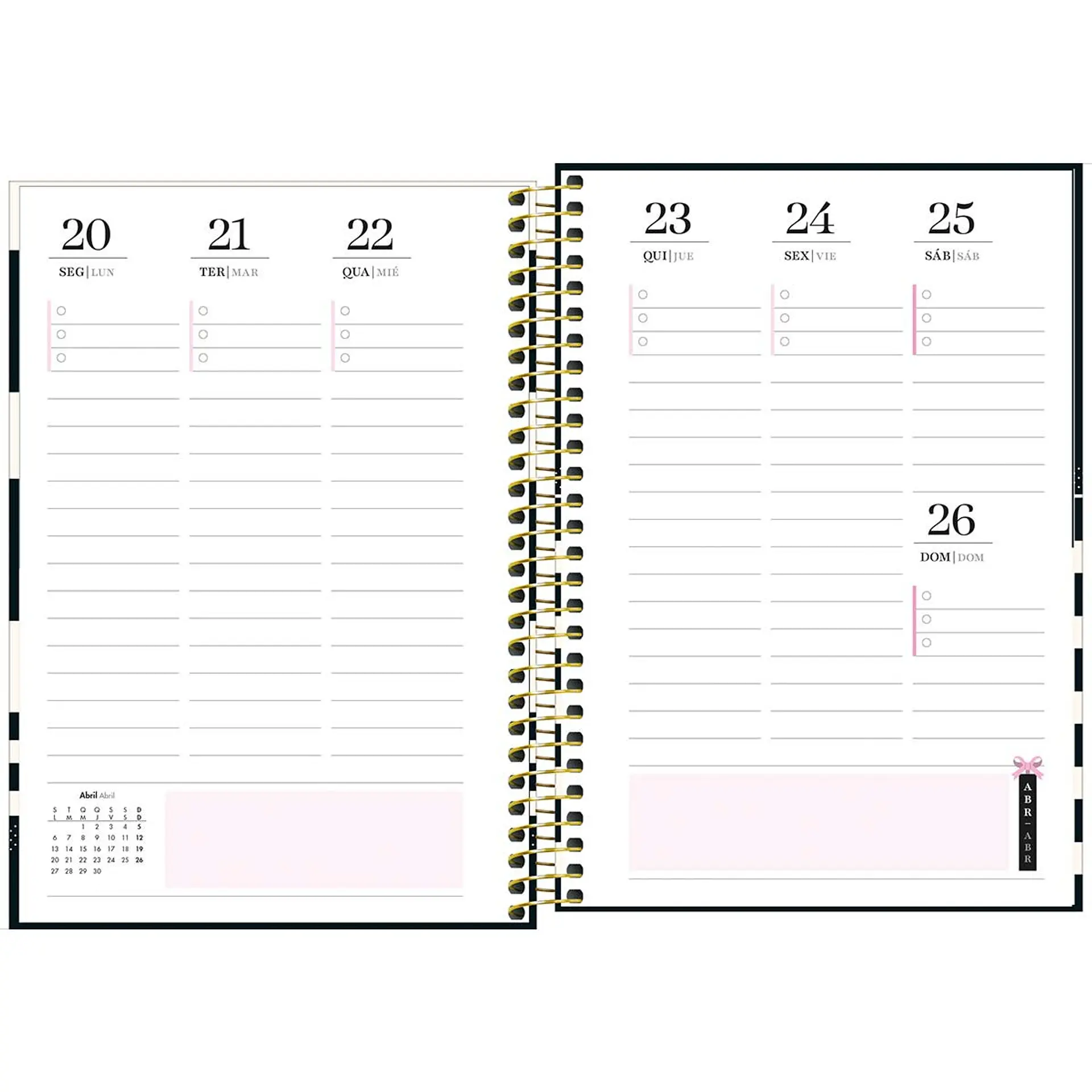 AGENDA / PLANNER 2026 M5 VISTA SEMANAL WEST VILLAGE RAYAS - TILIBRA 9