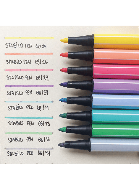 stabilo 8 pen 68 pastel