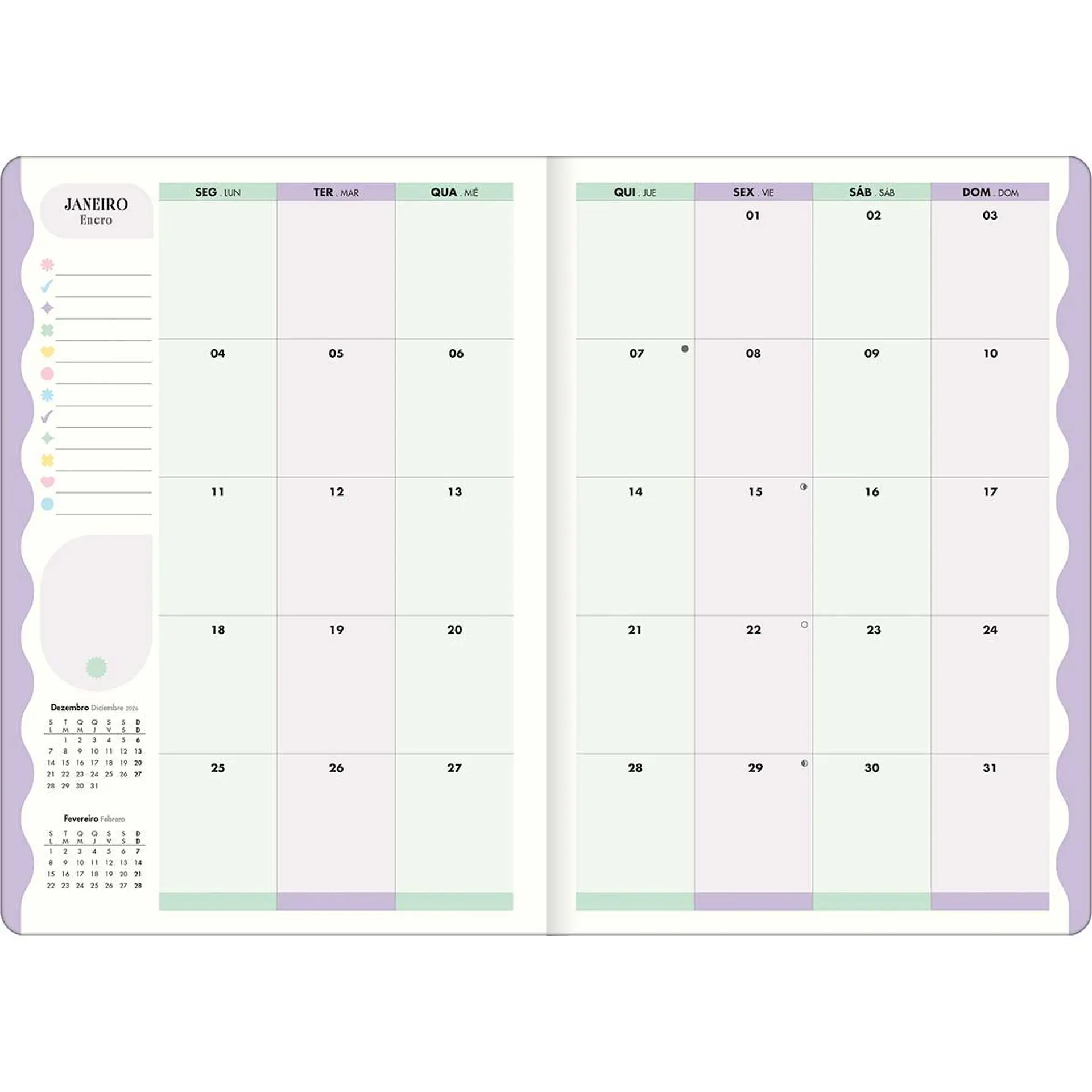 AGENDA / PLANNER GRAPADO 2027 HAPPY M7 - TILIBRA 8