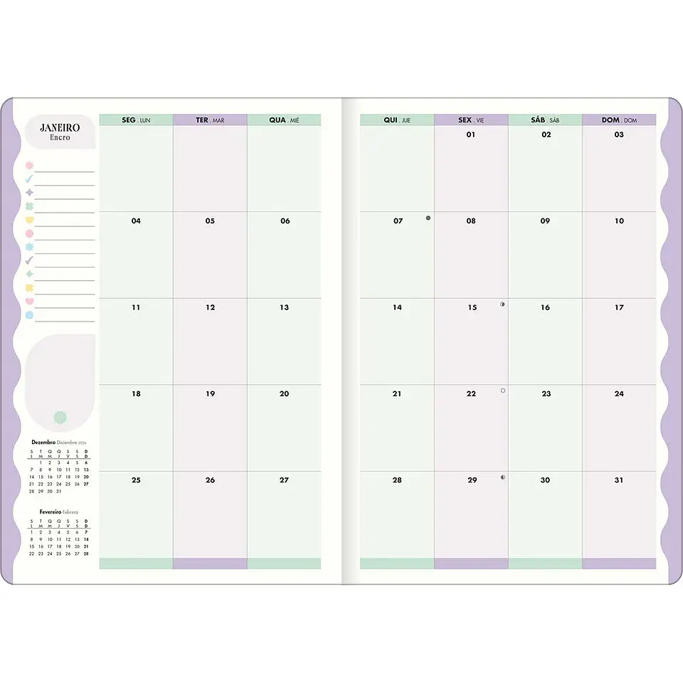 AGENDA / PLANNER GRAPADO 2027 HAPPY M7 - TILIBRA 8