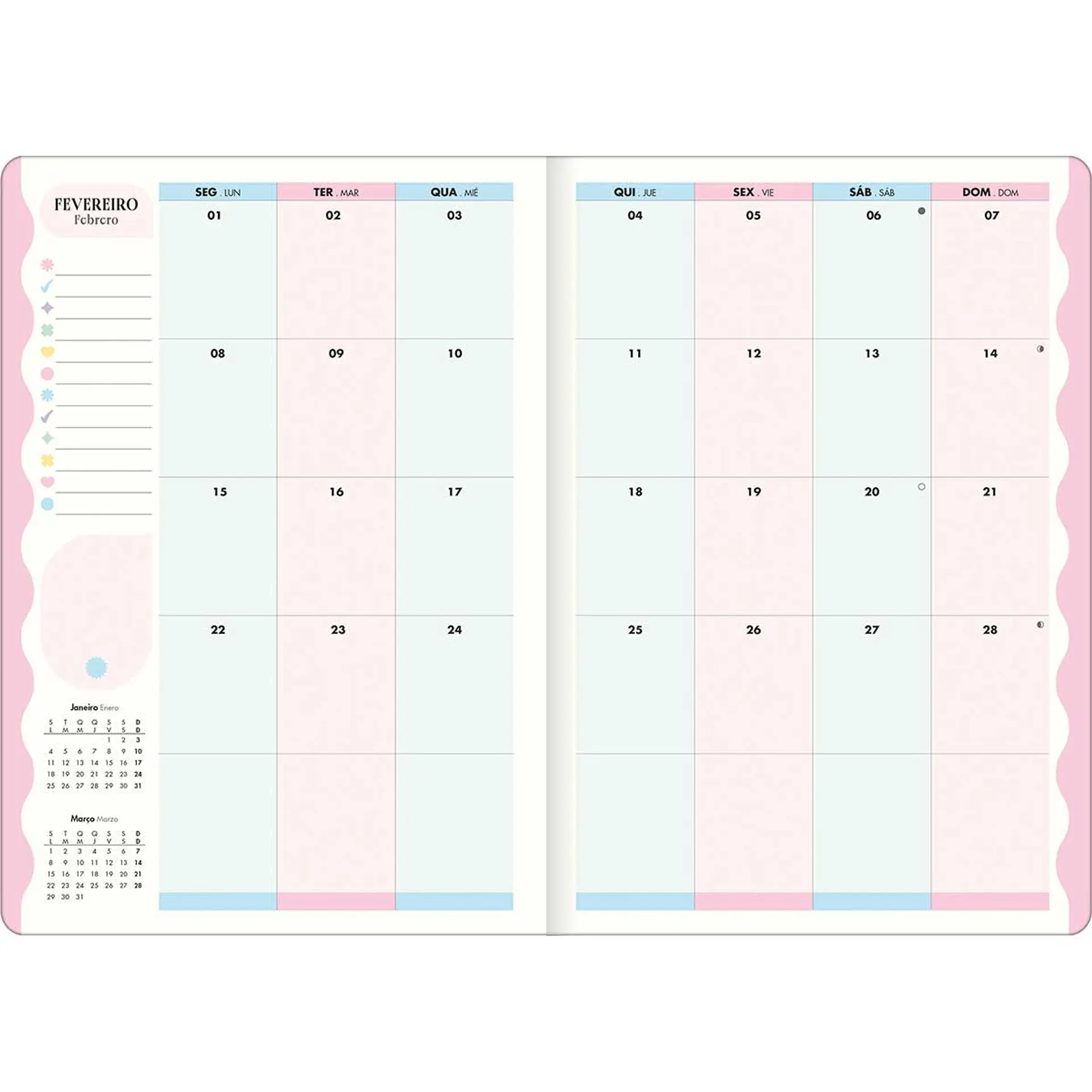 AGENDA / PLANNER GRAPADO 2027 HAPPY M7 - TILIBRA 9