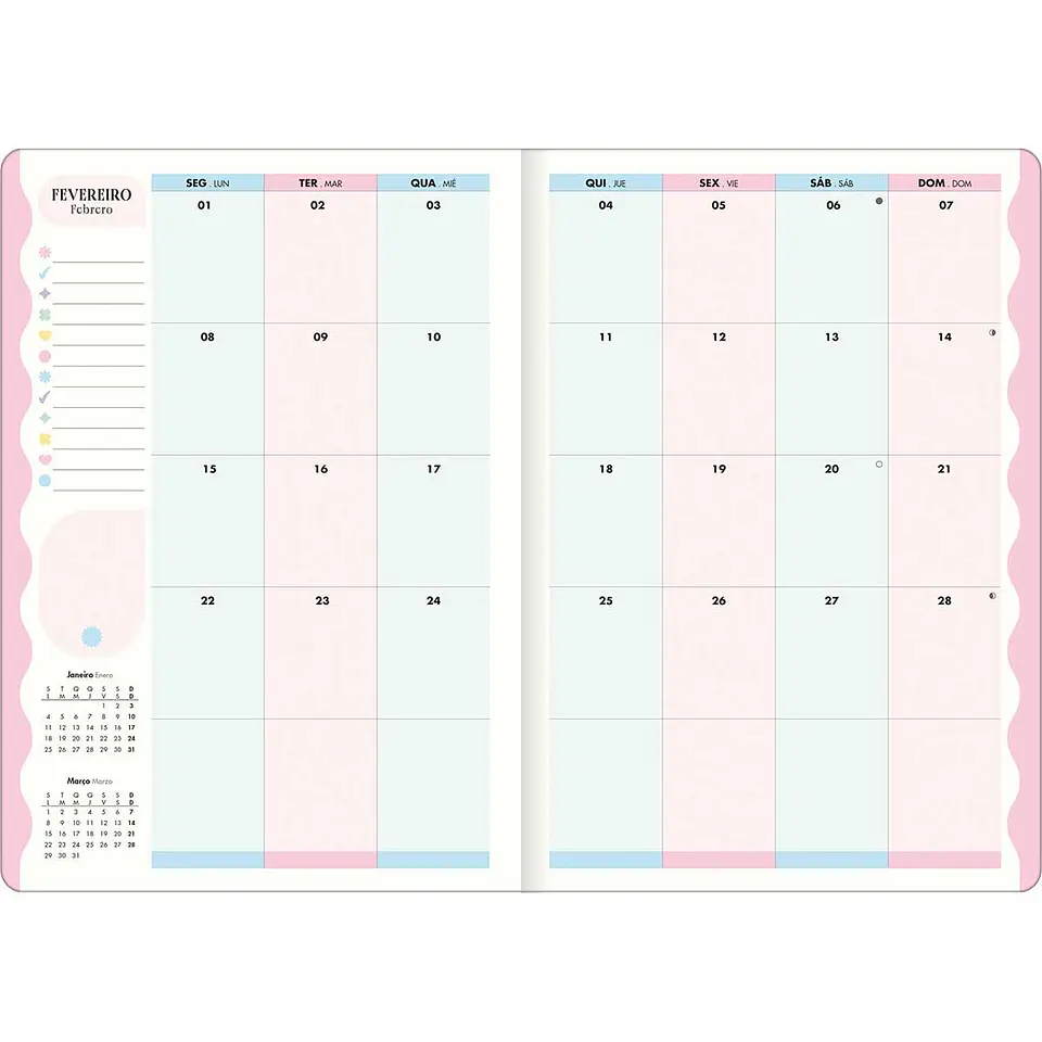 AGENDA / PLANNER GRAPADO 2027 HAPPY M7 - TILIBRA 9