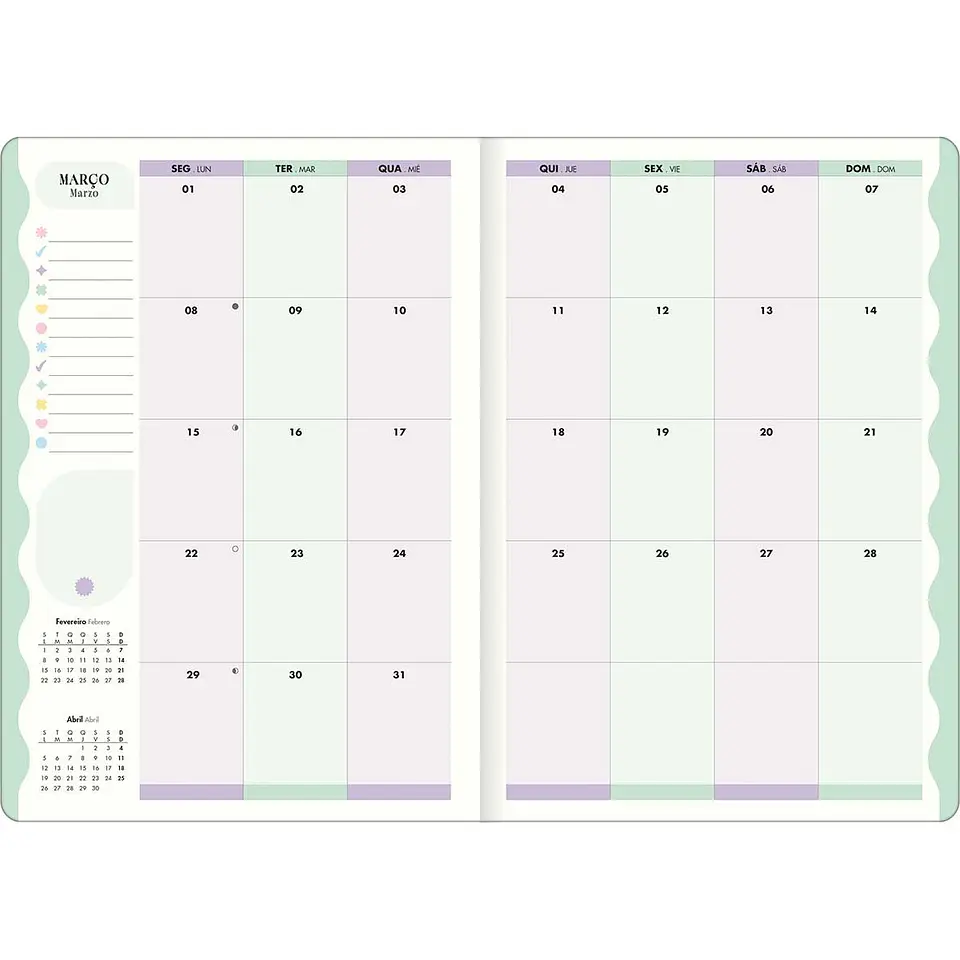AGENDA / PLANNER GRAPADO 2027 HAPPY M7 - TILIBRA 10