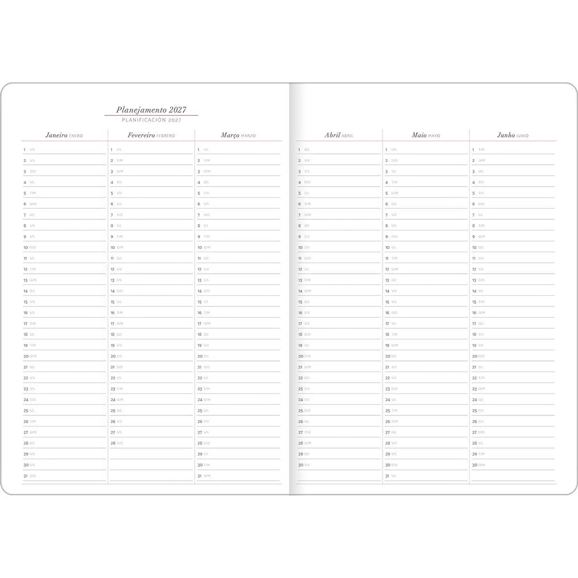 AGENDA / PLANNER GRAPADO 2027 CAMBRIDGE M7 - TILIBRA 3
