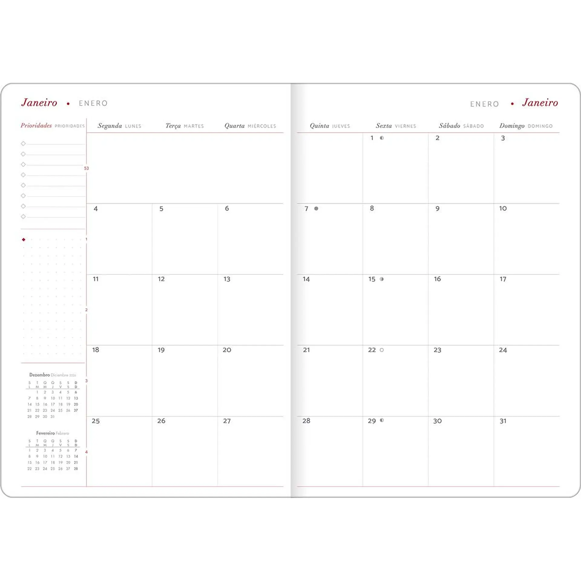AGENDA / PLANNER GRAPADO 2027 CAMBRIDGE M7 - TILIBRA 4