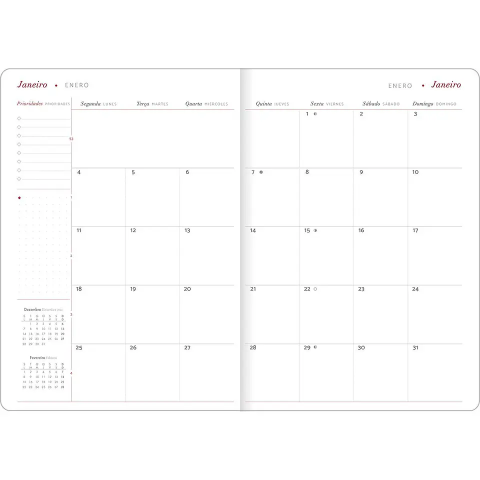 AGENDA / PLANNER GRAPADO 2027 CAMBRIDGE M7 - TILIBRA 4