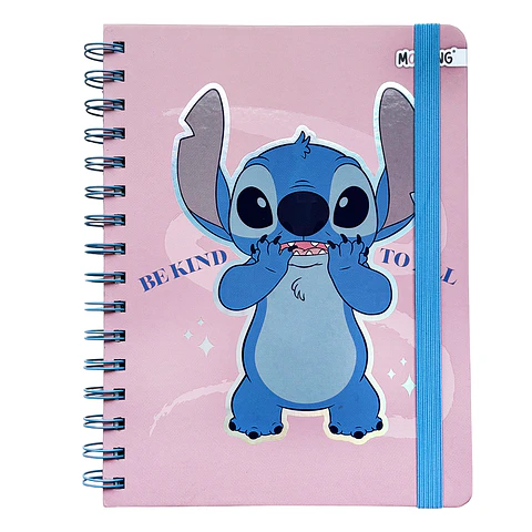 LIBRETA A5 STITCH ROSA - MOOVING