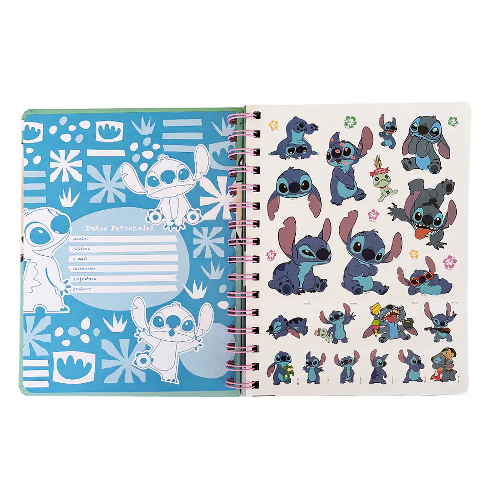 LIBRETA A5 STITCH VERDE - MOOVING 3