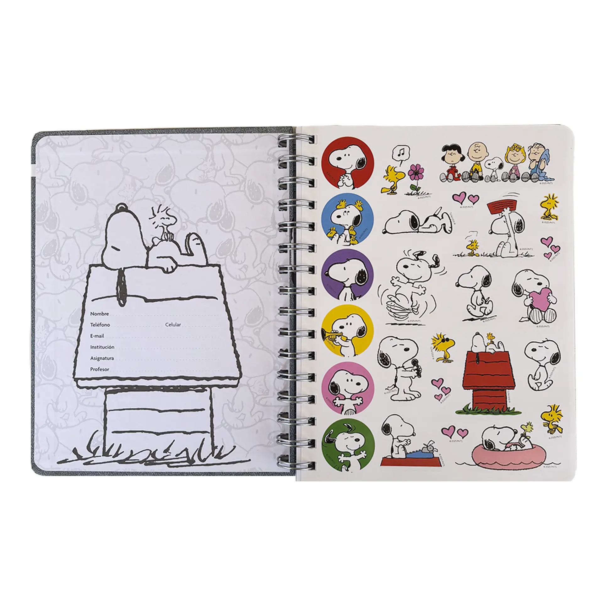 LIBRETA A5 SNOOPY GRIS - MOOVING 3