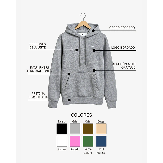 Hoodie Canguro Retro 