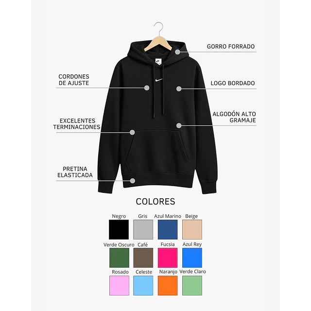 Hoodie Canguro Centro Focus Swoosh 