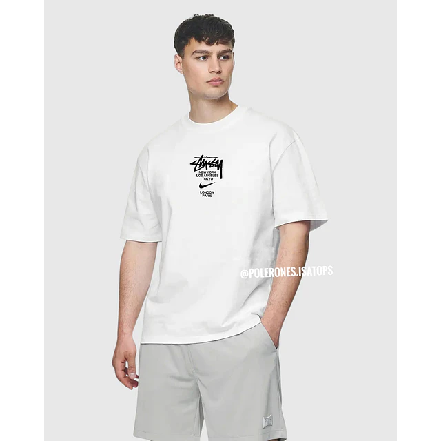 POLERAS OVERSIZE Stussy Bordada