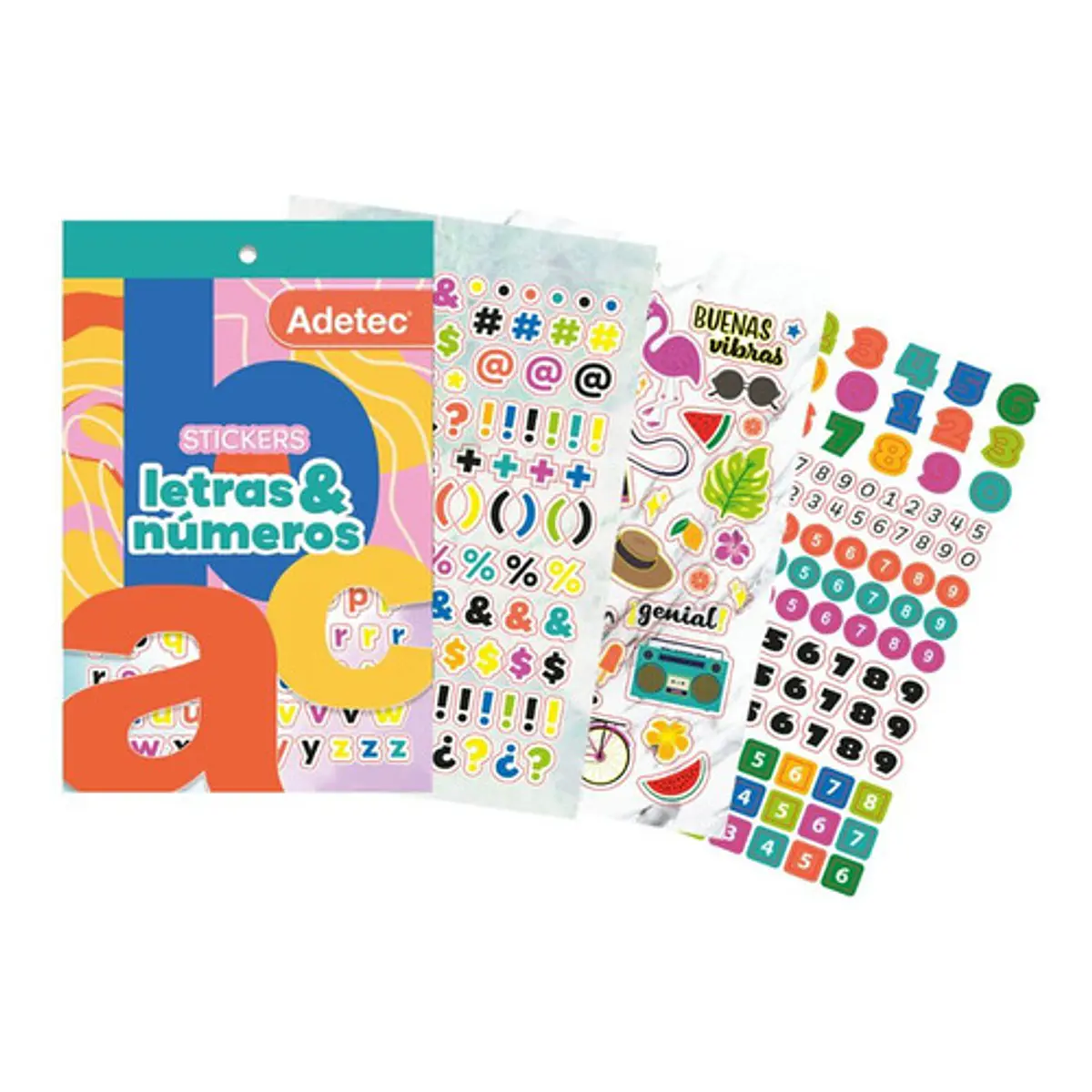Block De Stickers Letras Y Números Adetec | ISA TOYS CHILE