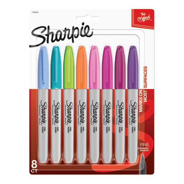 Marcador Permanente Sharpie Punta Fina Fashion Blister X8 Color Multicolor 1