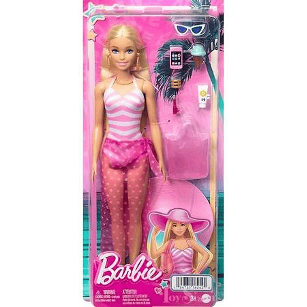 BARBIE LA PELÍCULA MODA DÍA DE PLAYA HPL72 MATTEL 6