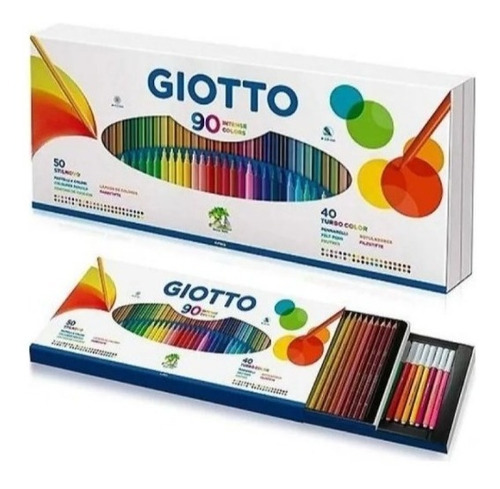 Set Giotto X 90 Piezas Azc 50 Stilnovo + 40 Turbo Color | ISA TOYS