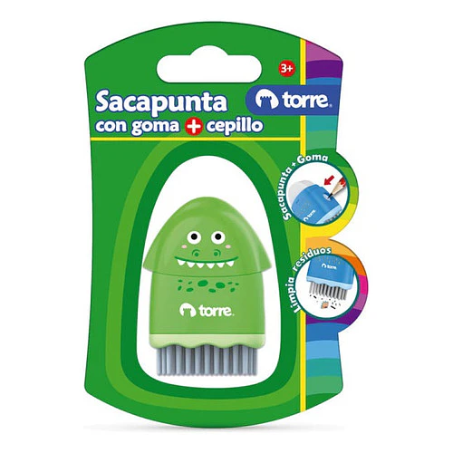 SACAPUNTAS CON GOMA Y CEPILLO TORRE UNIDAD