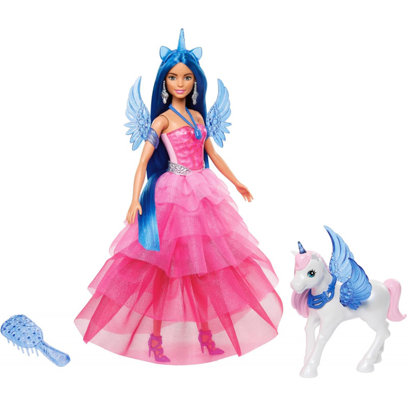 MUÑECA BARBIE PRINCESA SAPPHIRE UNICORN HRR16 ISA TOYS CHILE