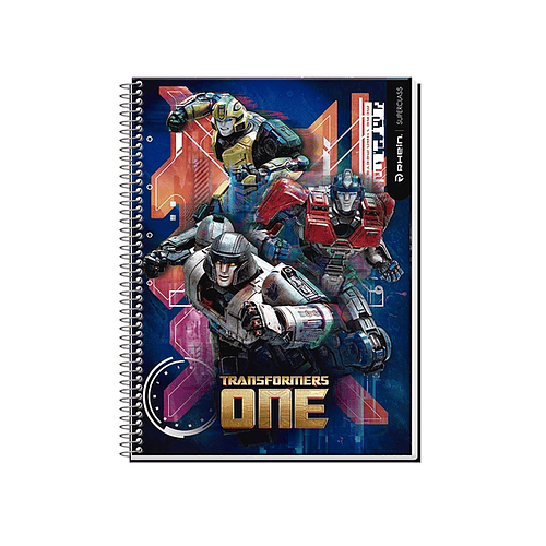 CUADERNO TOP 120 HOJAS MAT 7MM TRANSFORMERS