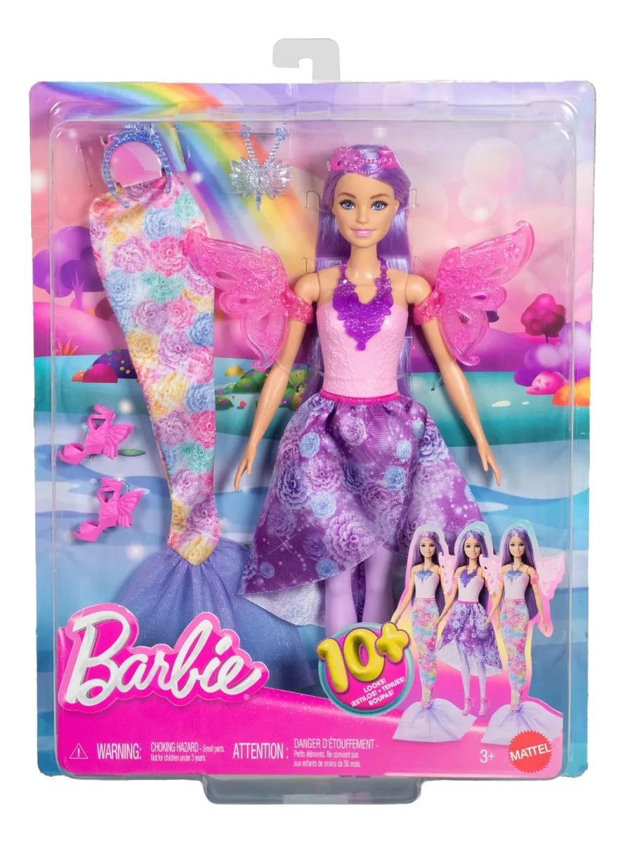 BARBIE MUÑECA LOOKS DE HADA Y SIRENA ISA TOYS CHILE