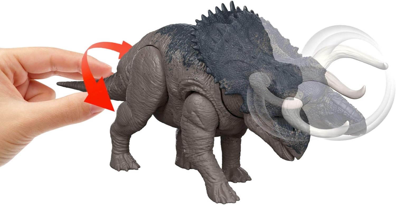 Dinosaurio Jurassic World Nasutoceratops Mattel Sonido | ISA TOYS