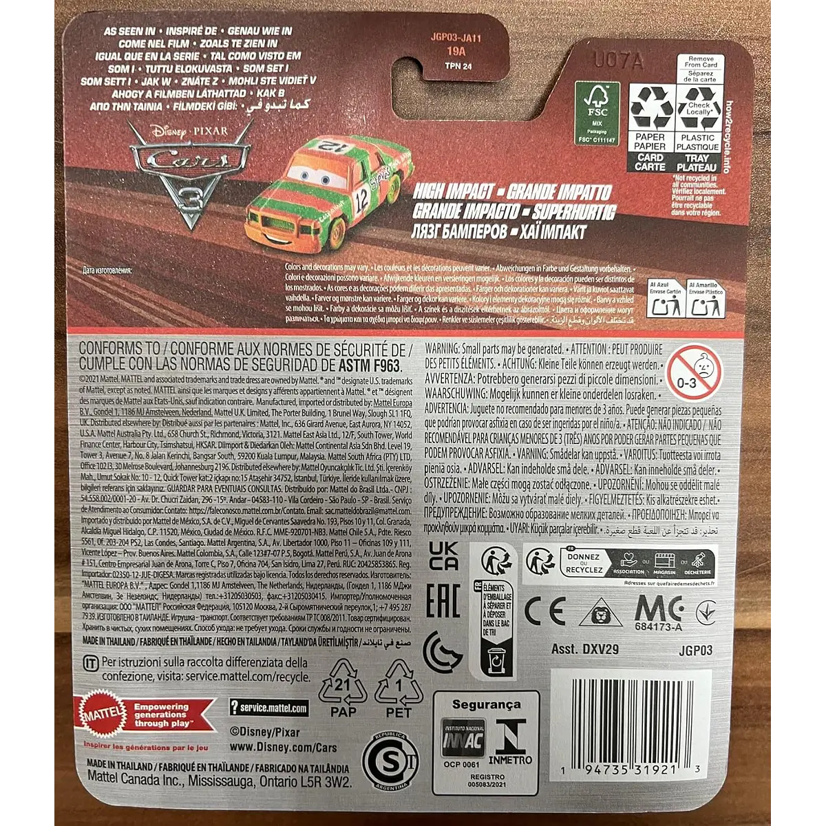 DISNEY CARS 2025 MATTEL 1:55 DIECAST DEMOLITION ALTO IMPACT | ISA