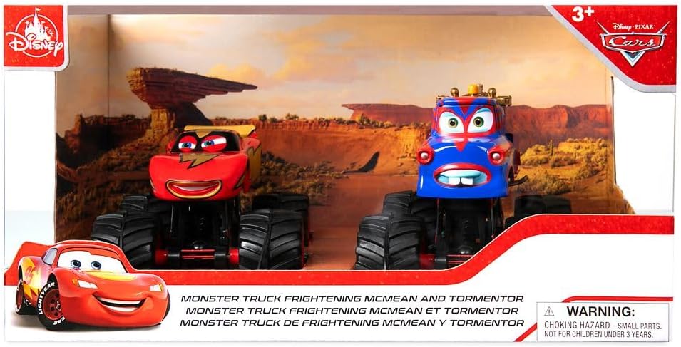 MONSTER TRUCK DISNEY STORE CARS MCMEAN Y TORMENTOR 1:43 ISA TOYS