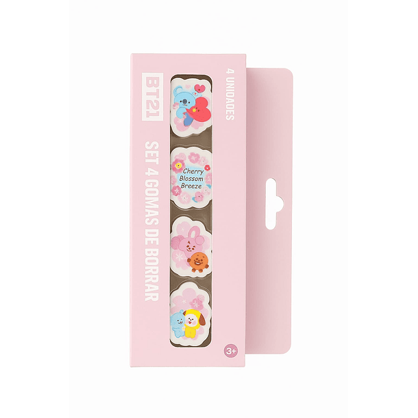 SET 4 GOMAS DE BORRAR TORRE BT21 1
